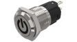 82-4151.1000.B002 Pushbutton Switch, 1CO, Momentary Function, Silver