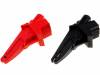 6041B Crocodile clip; 20A; red and black; Grip capac: max.20mm; 1kV