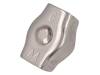 ZLR1-6-A4, Rope clamp simplex; acid resistant steel A4; for rope, KRAFTBERG