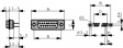 F09P1G2 D-Sub plug 9 Male Solder PCB THT/Straight