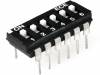 NDI-06H-V, Переключатель: DIP-SWITCH; Кол-во секций:6; ON-OFF; 0,1A/24ВDC, DIPTRONICS