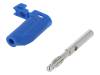 FK 15 S NI/1/BL, Вилка; "банан" 4мм; 16А; 70ВDC; синий; с осевым гнездом 4мм; 1мм2, Schutzinger