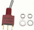 RND 210-00464 Miniature Toggle Switch, On-Off-On, PC Thru-hole