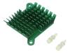 ATS-1038-C1-R0, Радиатор: штампованный; ребристый; зеленый; L: 40мм; W: 38мм; H: 10мм, Advanced Thermal Solutions