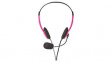 CHST100PK PC Headset On-Ear 2x 3.5 mm Jack Plug 2m Pink