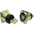 CP30111 Адаптер; гнездо USB A-сзади, гнездо USB B-спереди; 19x24мм