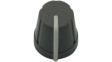 RND 210-00325 Push-on Knob, grey, 6.0x4.5 mm shaft