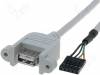 USBAJ-1 Адаптер; USB 2.0; гнездо USB A, штыревой разъем 5pin; 0,5м
