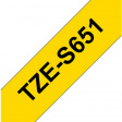 TZE-S651 Label Tape 24 mm Black on Yellow 8 m