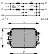 FN2090-6-06 Фильтр: помехоподавляющий; однофазный; 250ВAC; Cx: 470нФ; Cy: 3,3нФ
