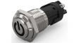 82-4162.2000.B002 Pushbutton Switch, 1CO, Maintained Function, Silver