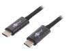 71468 Кабель; USB 3.1; с обеих сторон,вилка USB C; 1м; черный; 10Гбит/с