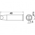 XHT E Soldering tip Chisel shaped 7.6 mm