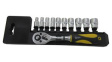 RND 550-00412 Ratchet Set, 11 Pieces, 1/4