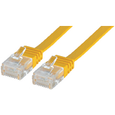 PB-FLUTP6-10-G, Patch cable, flat RJ45 Cat.6 U/UTP 10 m yellow, Maxxtro