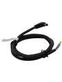 RND 205-01299, DC Connection Cable, 2.5x5.5x9.5mm Plug - Bare Ends, Angled, 5m, Black, RND Connect