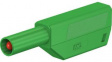 22.2657-25 Stackable Banana Plug 4mm Green 32A 1kV Nickel-Plated