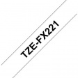 TZE-FX221 <br/>Ленты Brother для P-touch 9 mm черный на белом