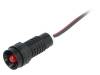 LR-D5-220DC, Индикат.лампа: LED; вогнутый; 220ВDC; Отв: O11мм; IP40; пластмасса, POLAM-ELTA