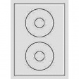 L6043-100 CD Labels Classic Size, diam.117 mm, 200 pieces, White