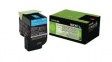 80C2XC0 Toner Cartridge, 4000 Sheets, Cyan