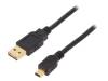 AK-300123-018-S Кабель; USB 2.0; вилка mini USB B, вилка USB A easy; 1,8м; черный