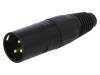 NC3MX-BAG, Вилка; XLR; "папа"; PIN:3; прямой; на провод; пайка; 3,5?8мм; 16А, Neutrik