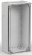 CPCF204013T Cubo C 200 x 400 x 132 мм, выбивные фланцы, прозрачная крышка, PC, IP 66/67