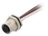 M12S-04PFFS-SF8B15 Гнездо; M12; PIN:4; "мама"; код S-Power; 0,15м; провода; IP67; 12А