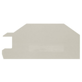 ZAP ZDU10/16S, End plate 40.53 x 2 x 88.7 mm beige, Weidmuller