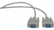 RND 765-00028 D-Sub Cable 9-Pin Female-Female 3 m Grey