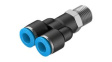 QSY-1/4-8 Push-In Y-Fitting, 49.3mm, Compressed Air, QS