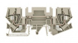 1771810000 Feed-through Terminal Block, Tension Clamp, 2 Poles, 41A, 6mm\x1a, Dark Beige