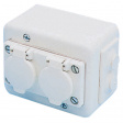 30 346 90 00 Surface-mounted appliance socket, double, 24 VAC, Female
