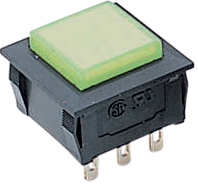 LP2S-16S-559, Illuminated Pushbutton Switch, 3 A, 125 VAC / 30 VDC, Fujisoku