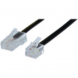 BB-1245-5 Telephone cable, RJ11 (6P4C) 5 m Black