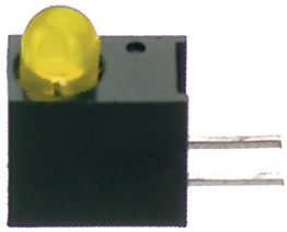 551-0307F, PCB LED 3 mm round Yellow standard, Dialight