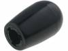 I.622/25-M6 BLACK Ручка коническая; M6; 16мм; черный; Дл:25мм; Диам.основания:12мм