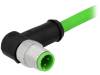 21349400405020 Вилка; M12; PIN:4; "папа"; код D-Ethernet; 2м; изоляция: ПВХ