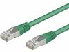 68619 Patch cord; F/UTP; 5e; многопров; CCA; ПВХ; зеленый; 0,25м