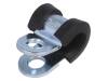 LKD10612 Хомуты; Oпетли: 6мм; W: 12мм; сталь; Материал корпуса: EPDM; W1