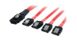 SAS8087S450 Startech 500mm SFF-8087 (36 Pin, Internal Mini-SAS) Latching Plug SATA Cable