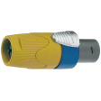 NL4FX-4 Cable socket, Speakon Yellow, 4 Poles