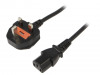 C13G18 Кабель; BS 1363 (G) вилка,IEC C13 "мама"; 1,8м; черный; ПВХ; 5А