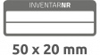 6918 Inventory Labels, 10 sheets/50 labels, 50 x 20 mm, White / Black