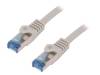 CQ4102S Patch cord; S/FTP; 6a; многопров; Cu; LSZH; серый; 15м