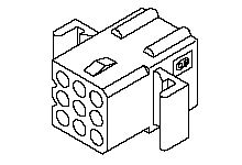 0306-1092, Обжимной корпус Число полюсов 3x3, Molex