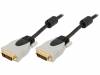DK-320104-050-D, Кабель; dual link; вилка DVI-D (24+1), с обеих сторон; 5м; черный, DIGITUS