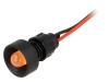 LO-D10-220DC, Индикат.лампа: LED; вогнутый; 220ВDC; Отв: O13мм; IP40; пластмасса, POLAM-ELTA