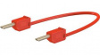 28.0033-06022 Test Lead 600mm Red 30V Gold-Plated